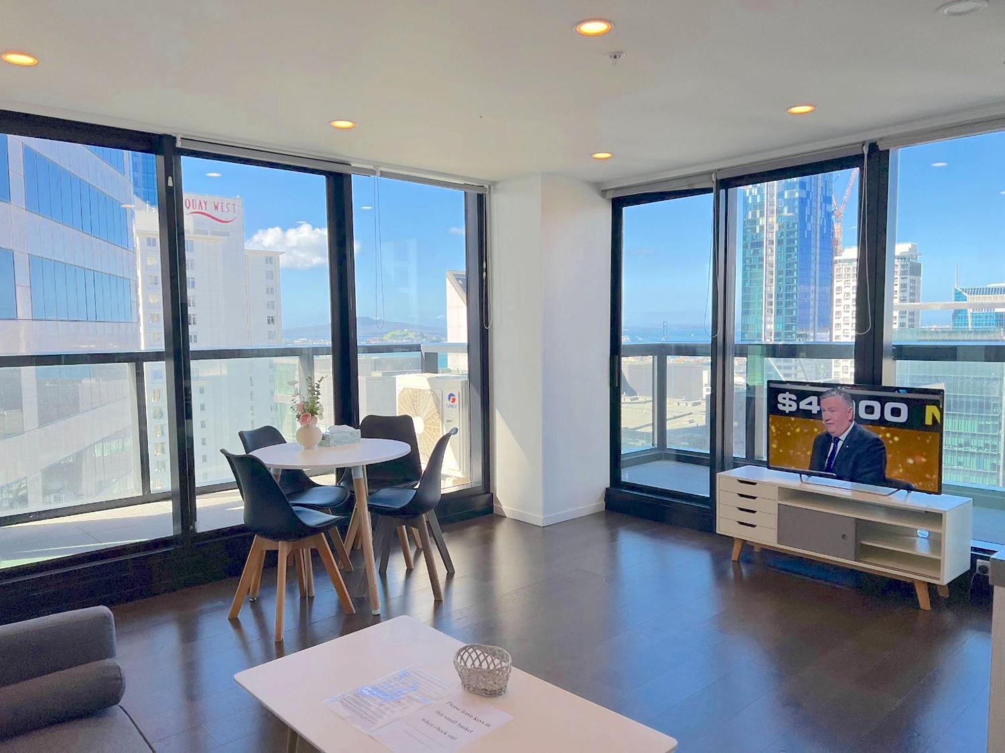 Gorgeous Seaview 2 Bedroom Apartment In Auckland Cbd エクステリア 写真